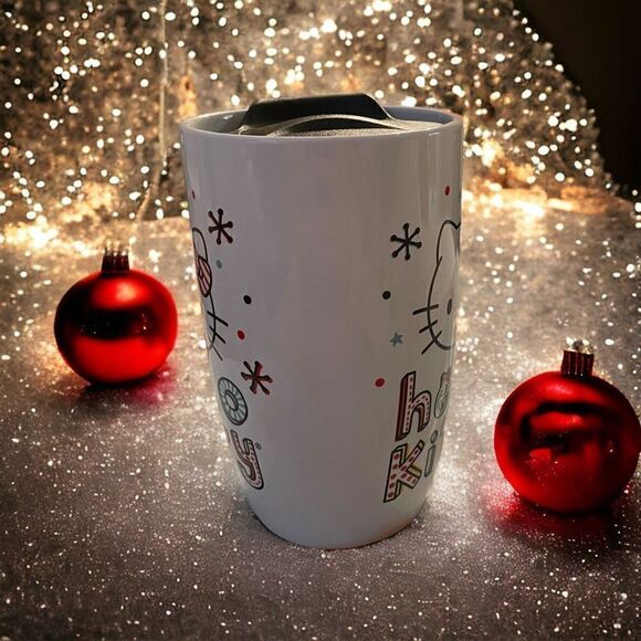 Hello Kitty Tall Coffee Mug with Lid - Picture 2 of 5